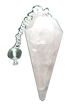 (image for) 6-sided Rose Quartz pendulum