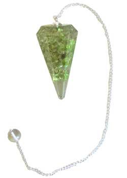 (image for) Peridot Orgone pendulum - Click Image to Close