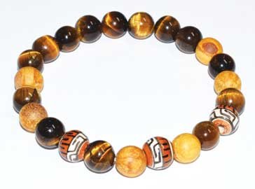 (image for) 8mm Palo Santo Tiger Eye bracelet - Click Image to Close