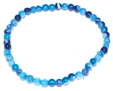 (image for) 4mm Agate, Blue Lace stretch bracelet - Click Image to Close