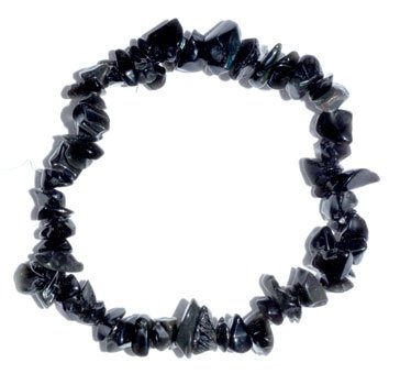 (image for) Obsidian, Black chip bracelet - Click Image to Close