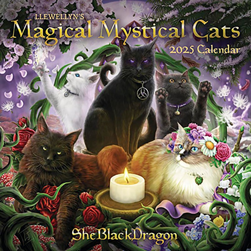 (image for) 2025 Magical Mystical Cats Calendar by Llewellyn