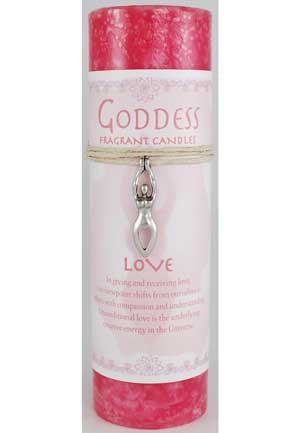 (image for) Love Pillar Candle with Goddess Necklace