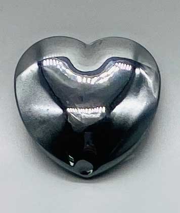 (image for) 1 3/4" Hematite heart - Click Image to Close