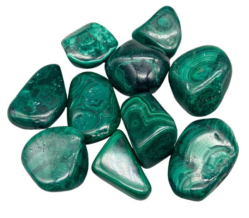 (image for) 1 lb Malachite pebbles - Click Image to Close