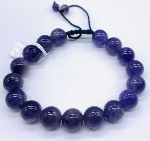 (image for) 10mm Amethyst bracelet - Click Image to Close